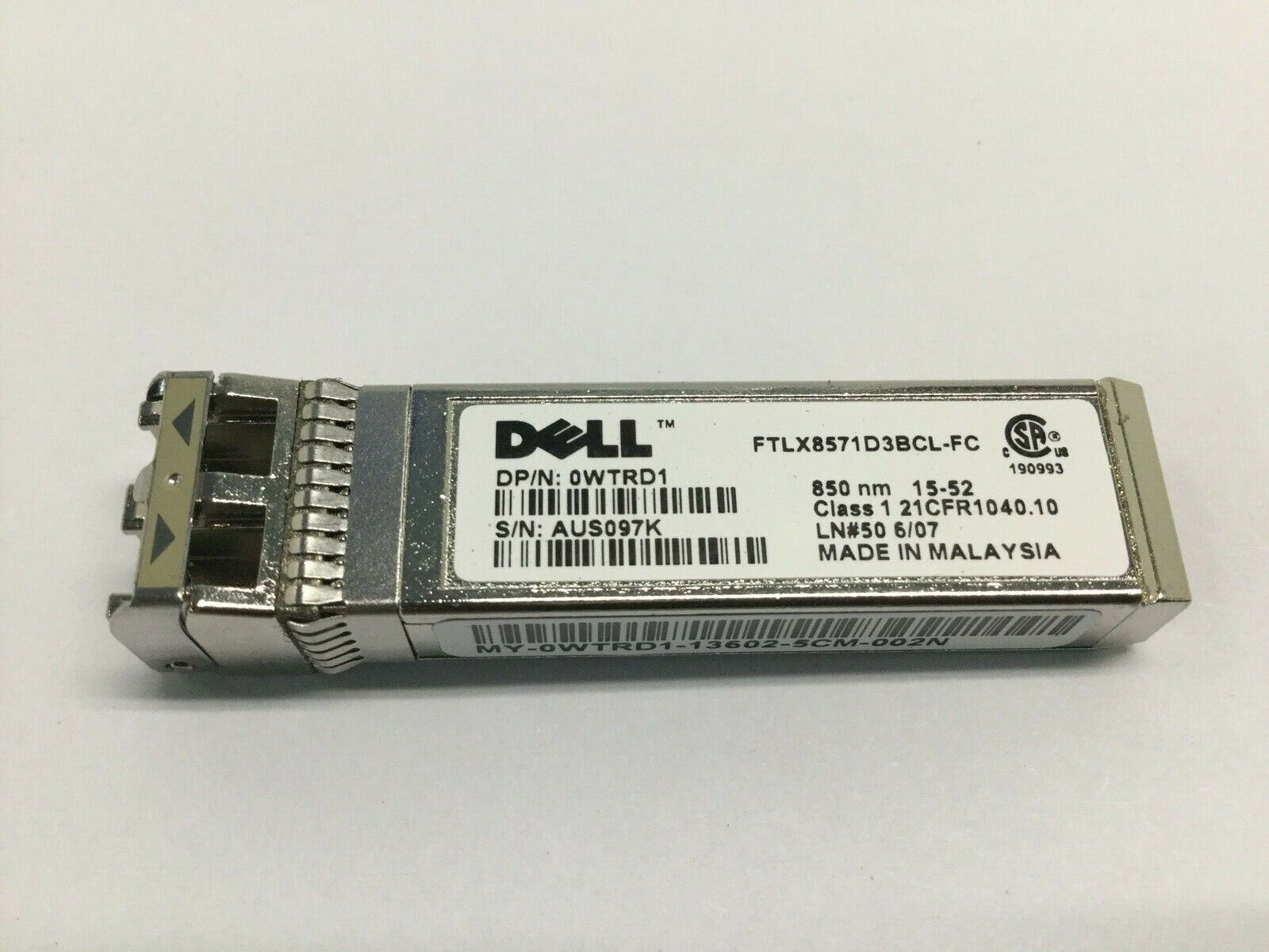 DELL FTLX8571D3BCL 10GB SFP+ Optic Transceiver SFP-10G-SR 850nm (ASSORTED)