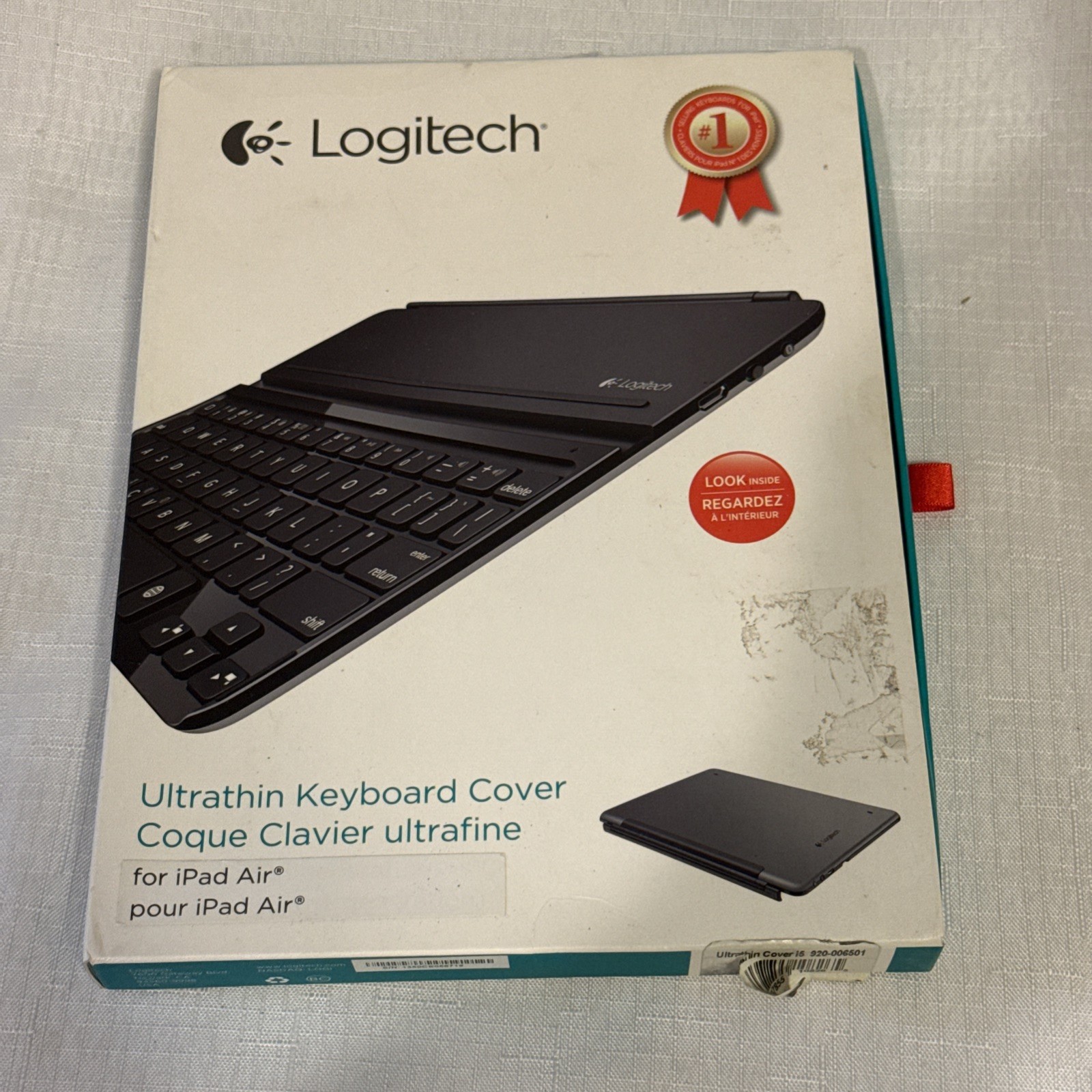 Logitech Black Ultra Thin Wireless Bluetooth Keyboard Cover i5 For iPad Air NEW