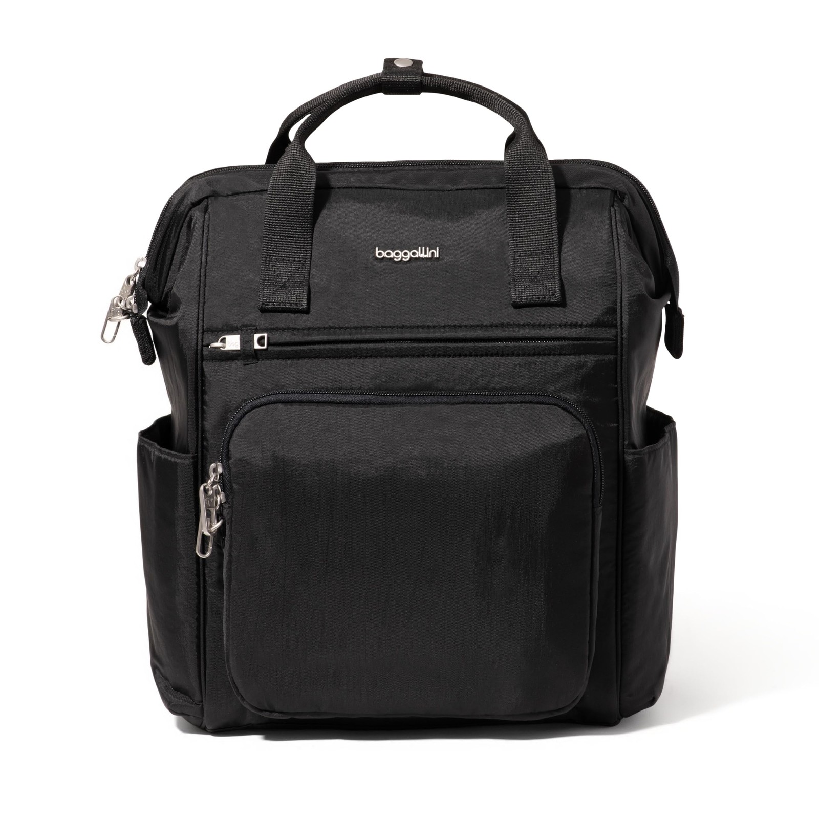 Baggallini Securtex Anti-Theft Windsor Backpack for Travel, Medium, Black