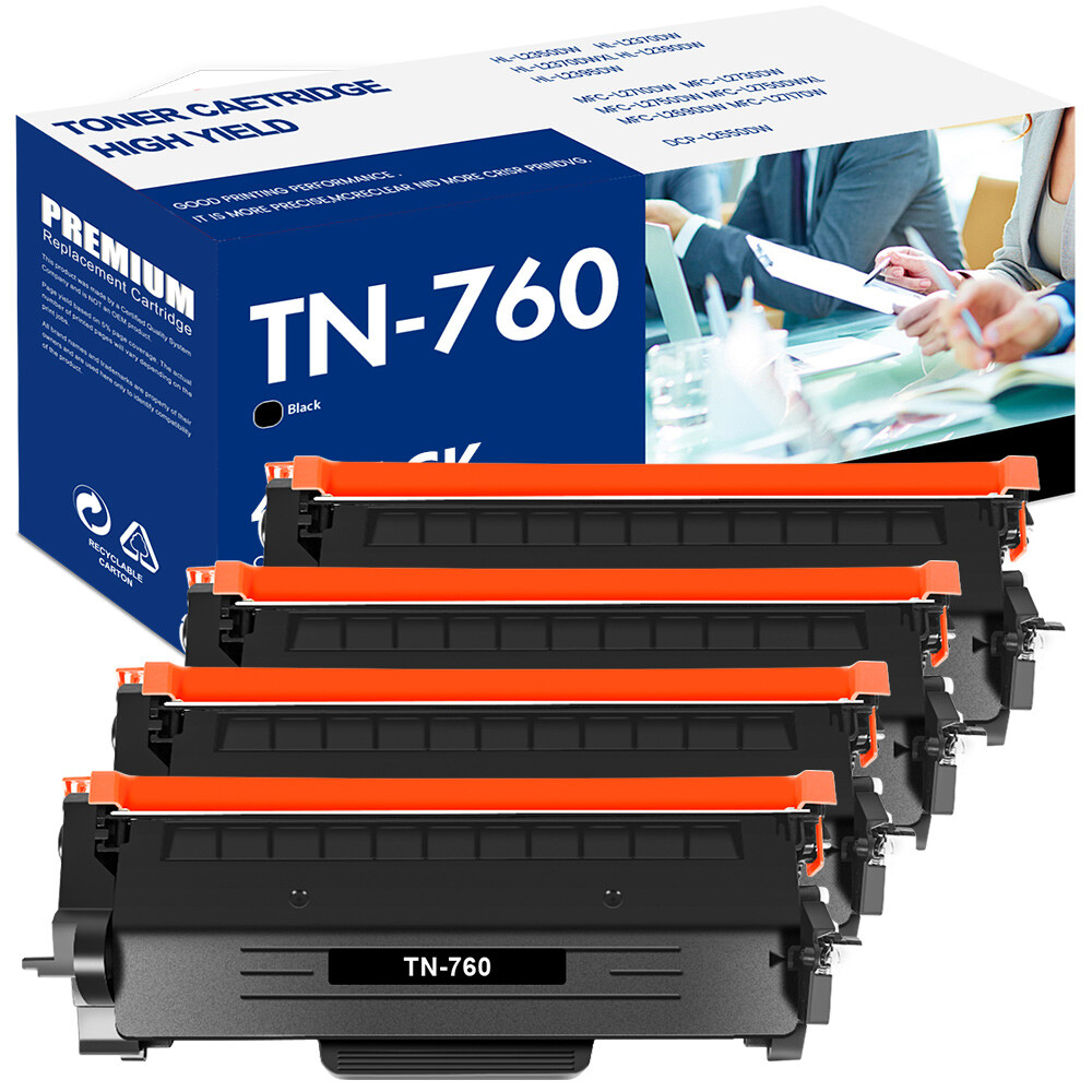 4x TN760 TN730 Toner Compatible With Brother HL-L2395DW MFC-L2710DW DCP-L2550DW