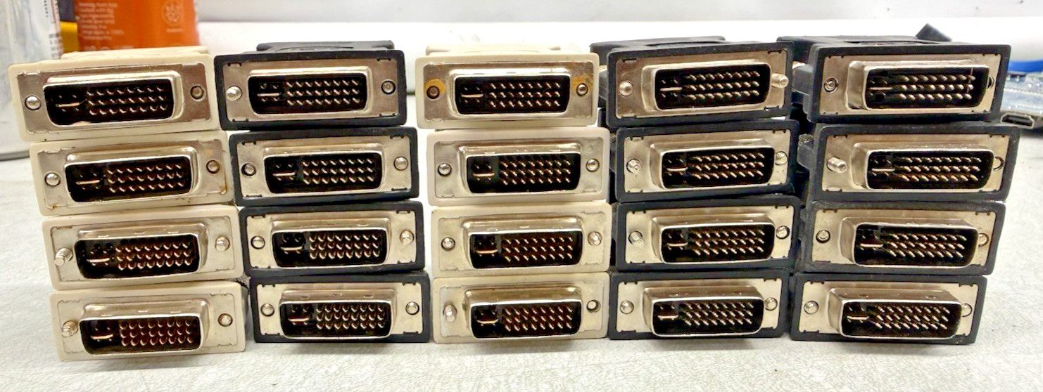 20x DVI to VGA SVGA Converter Adapter DVI-I Dual Link 24+5 pin Male to 15 Female