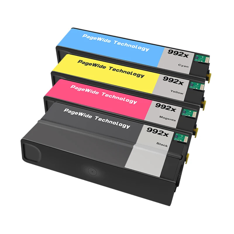 4pc 992X 992XL Compatible Ink Cartridge for HP PageWide Color 755dn