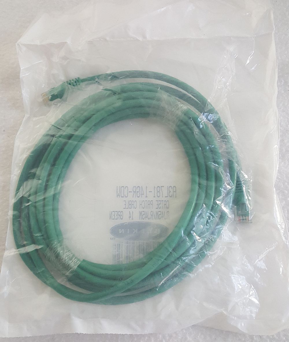 Belkin A3L781-14GR-CDW CAT 5e 14ft Green RJ-45 male ends Patch Cable NEW Sealed