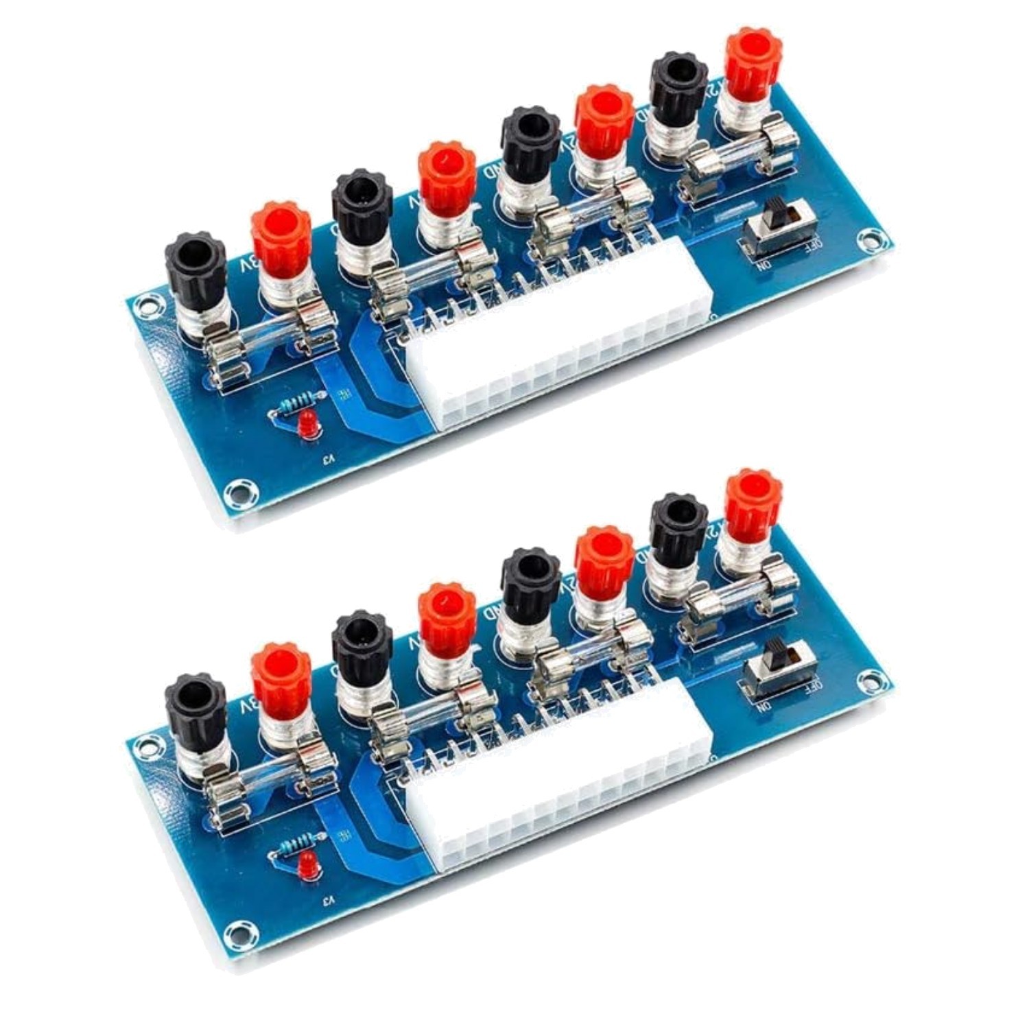 2pcs 24-Pin ATX Power Supply Adapter for Safe DIY Projects – 4 Voltage Outputs