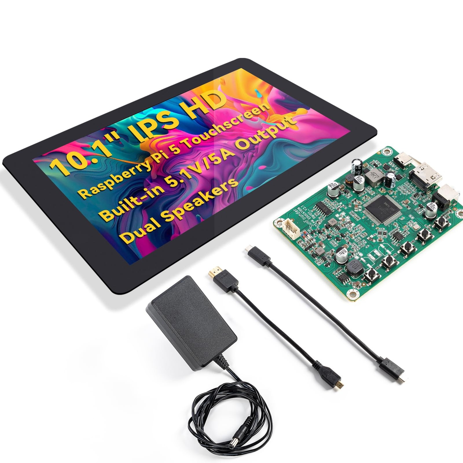 Raspberry Pi 10 Inch Touch Screen - SunFounder 10.1 1280x800 Touchscreen for RPi