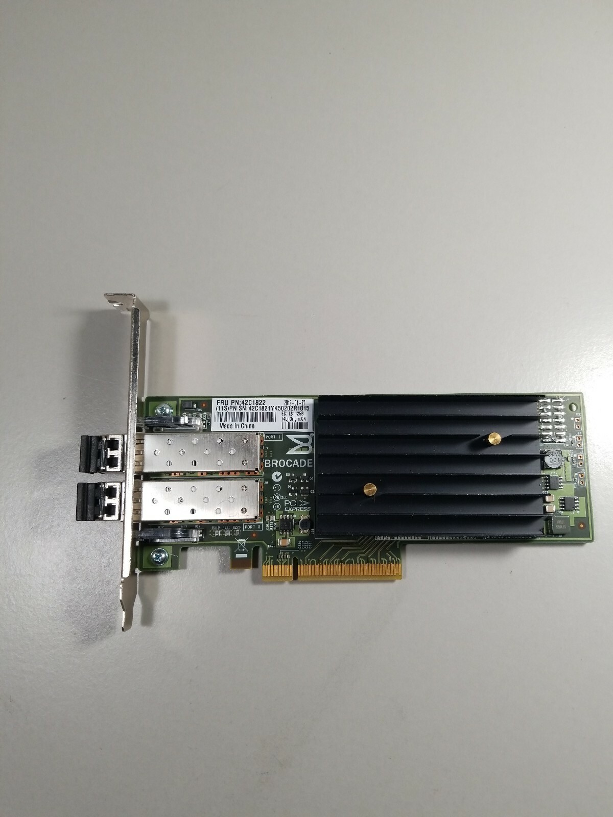 Brocade 1020B 2-Port Gb PCIe CNA Card 42C1822