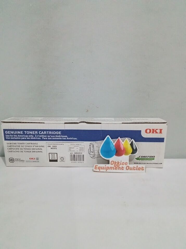 Okidata 44844512 C831 OEM Black Laser Toner Cartridge for the OKI C831n