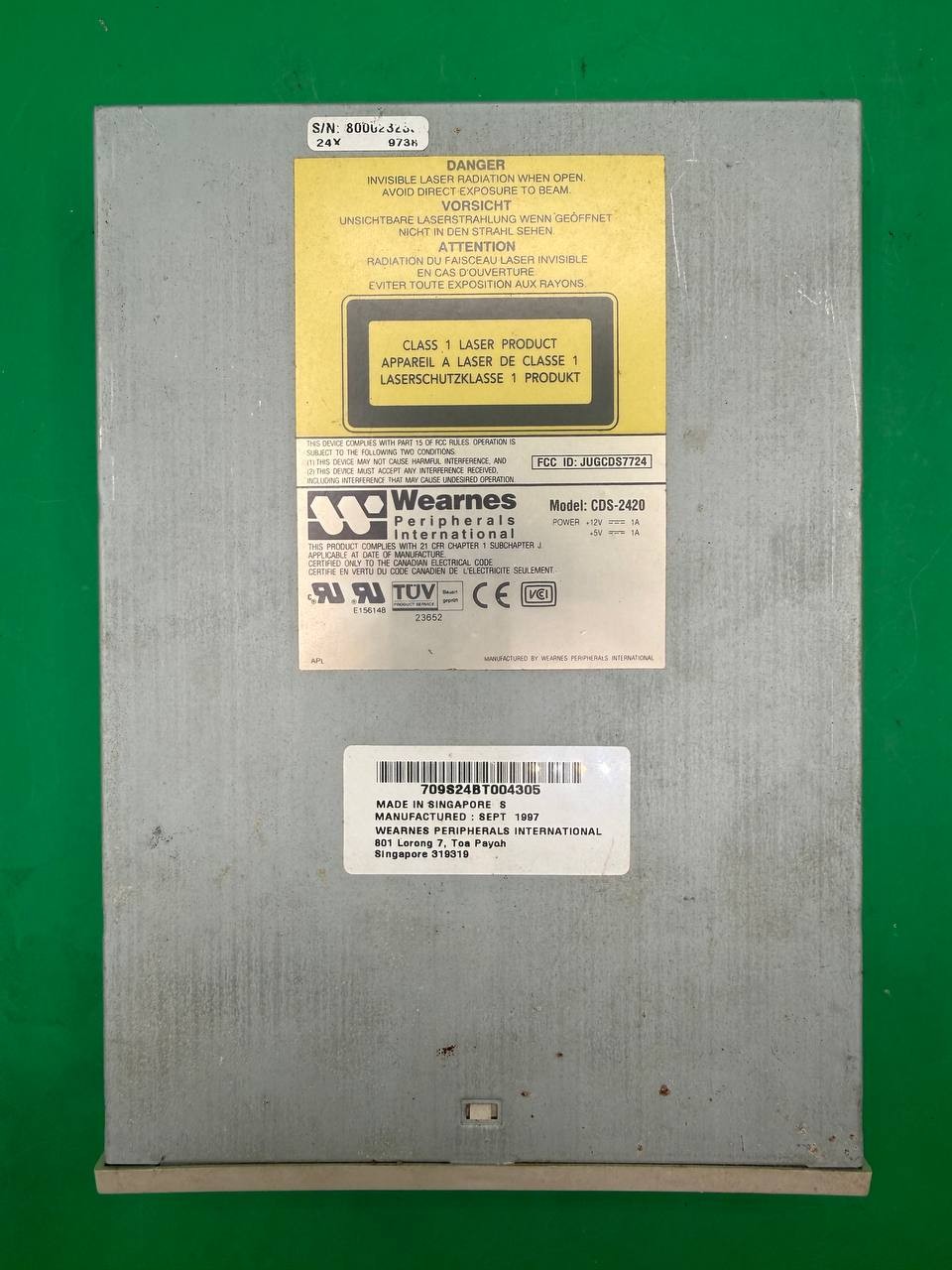 Wearnes CDS-2420 24X Internal IDE CD-ROM Drive Quad-Rewritable Playback TC