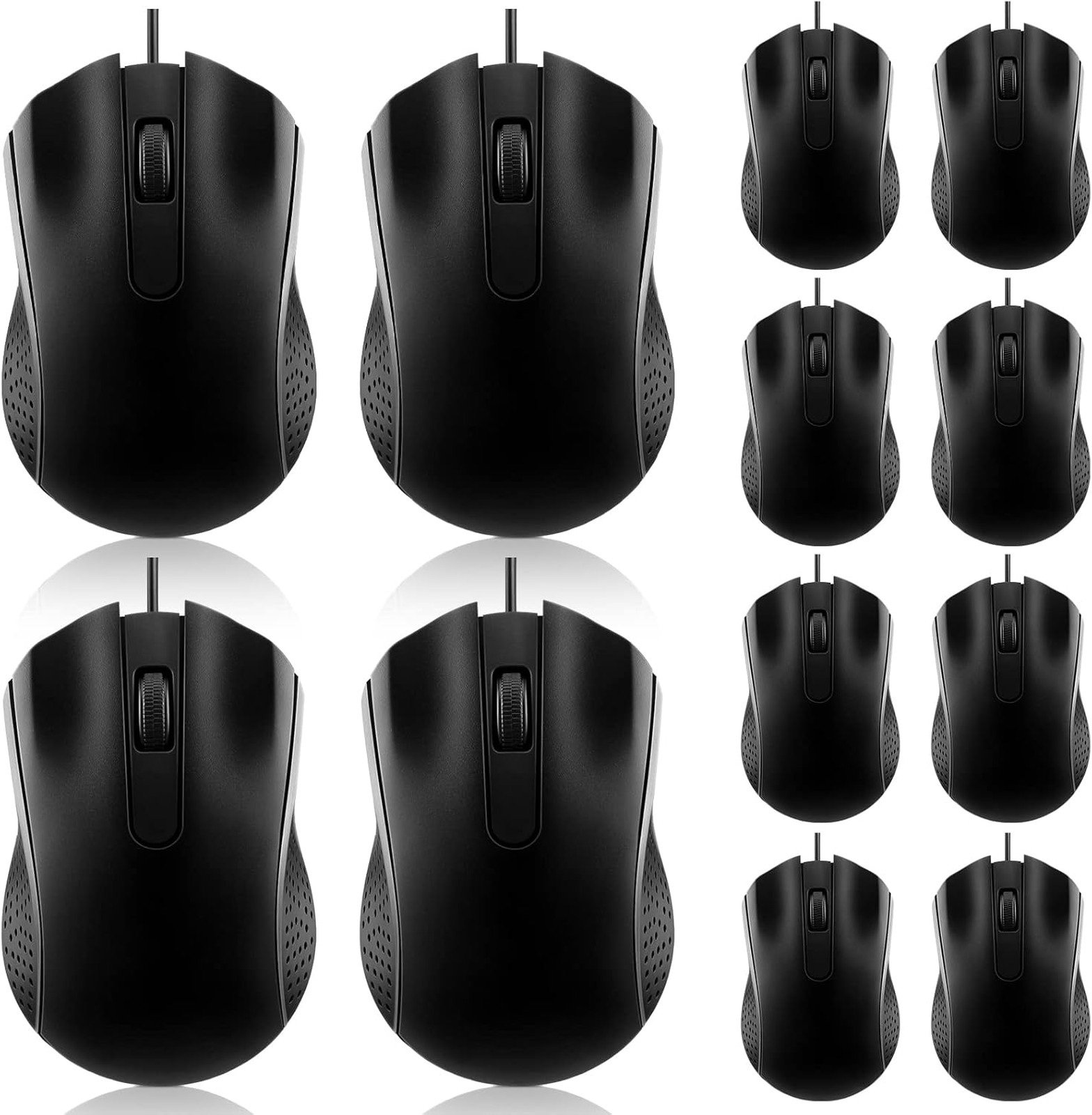 12 Pack Wired Computer Mice Bulk USB Mouse Ergonomic for PCs Laptops Office Home