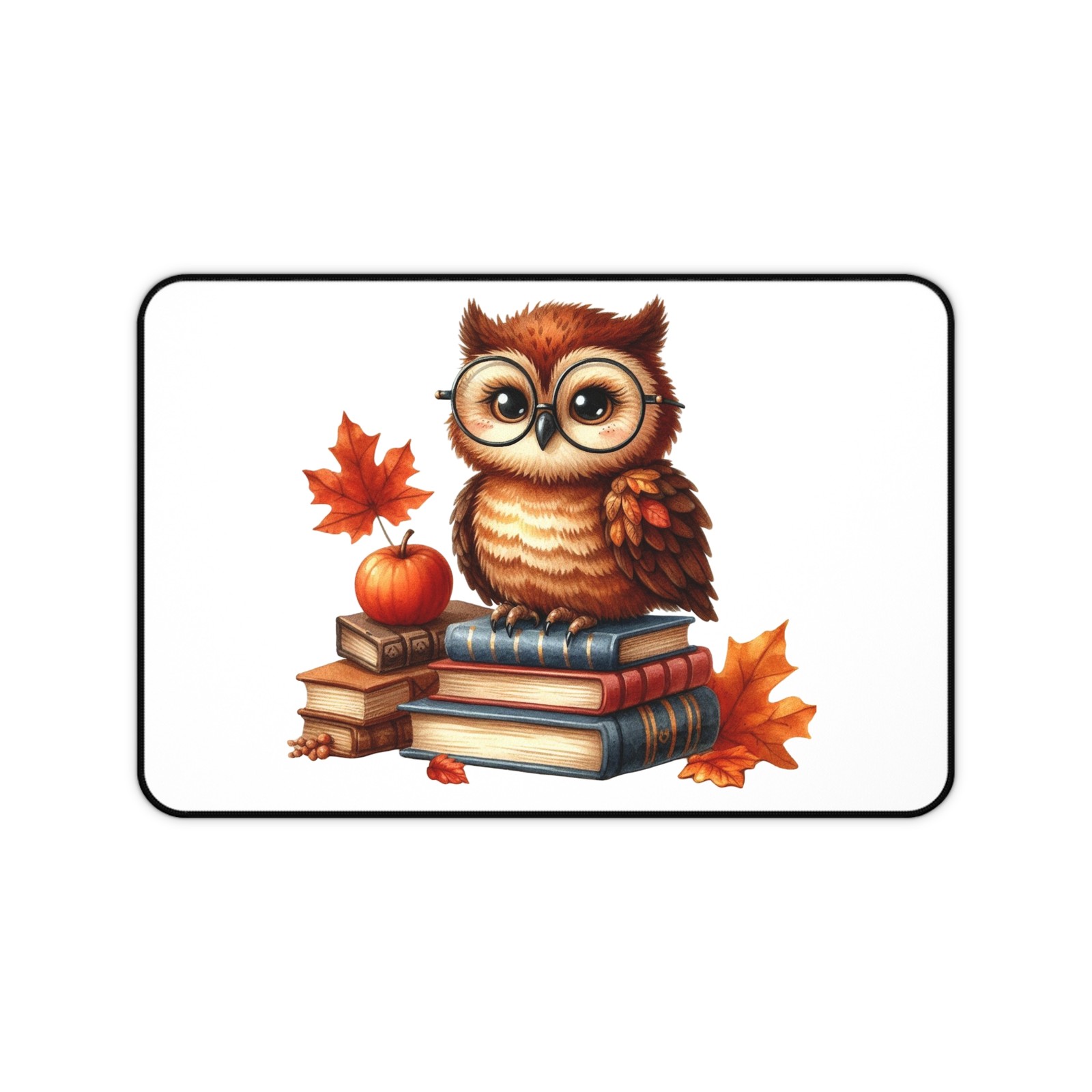 Halloween Owl Desk Mat AOP Witchy Gothic Owl Office Desk Pad