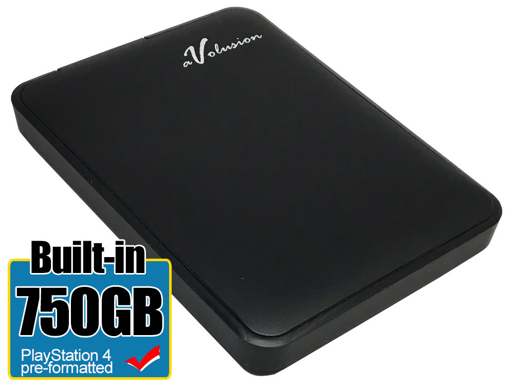 Avolusion 750GB USB 3.0 (PS4 Pre-Formatted) External Hard Drive (PS4 Pro, Slim)