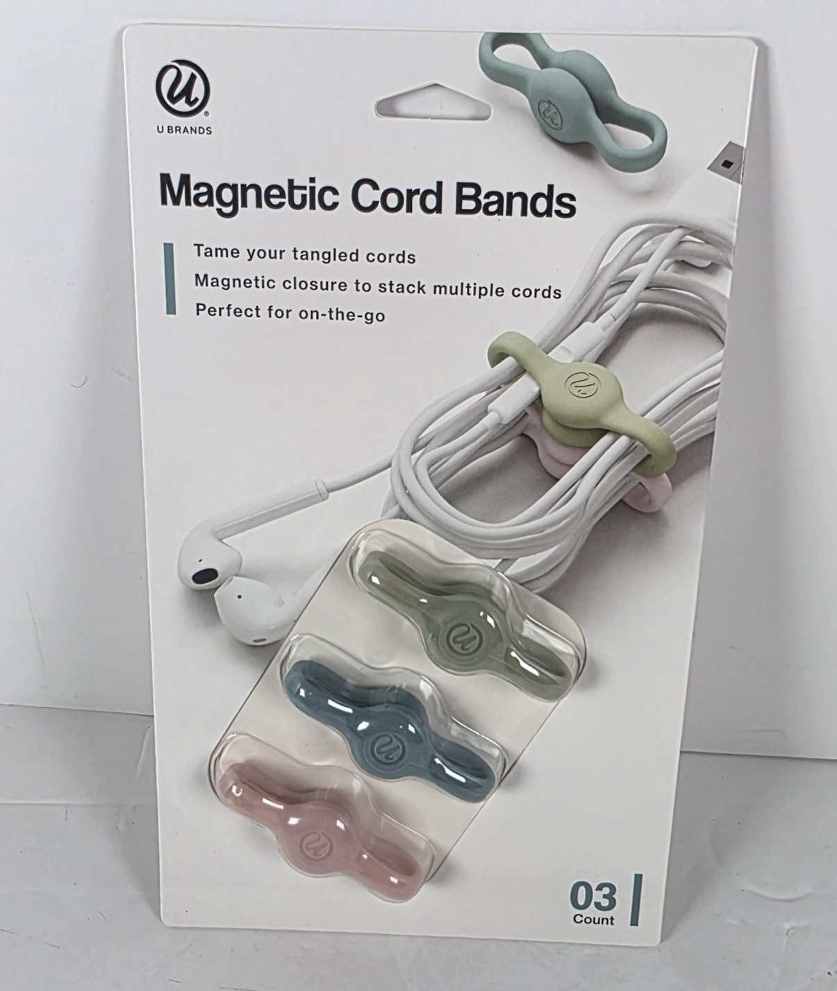 Magnetic Cord Bands U Brands Silicone 3 Count