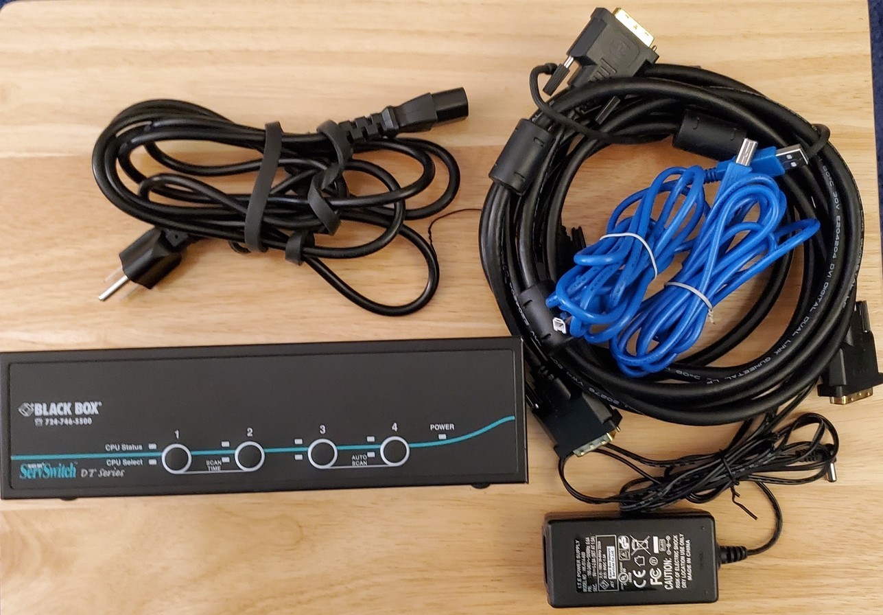 Black Box Networking KV9624A ServSwitch DT Series Desktop KVM Switch w/Cables