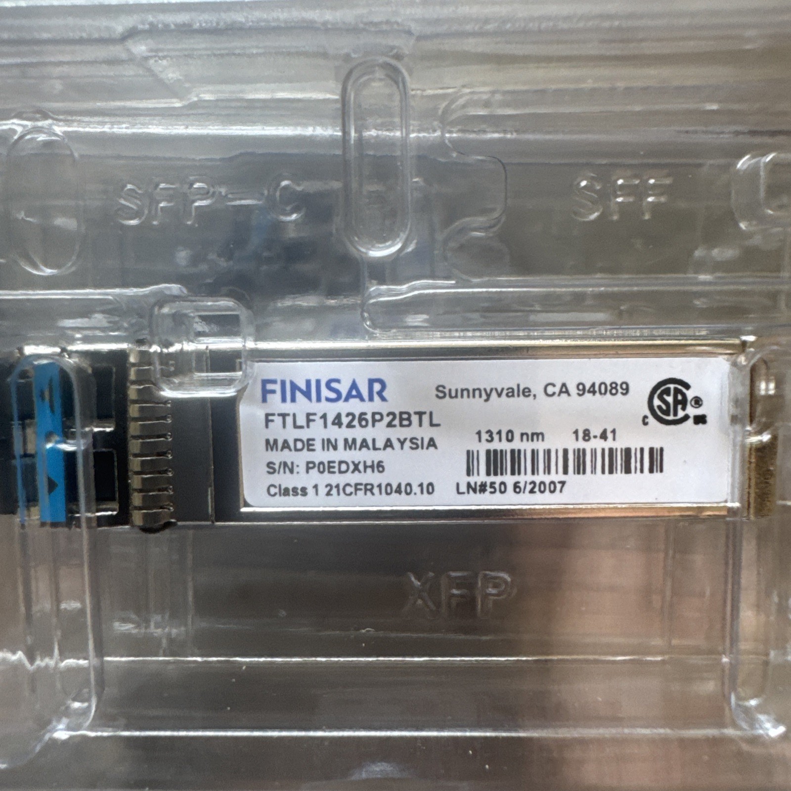 Finisar’s FTLF1426P2BTL SFP+ transceivers sku# 32288