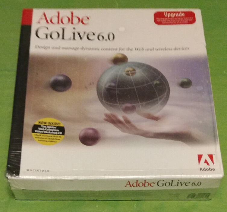 Adobe GoLive 6.0 (Retail) Upgrade for Mac 13200296 Sealed
