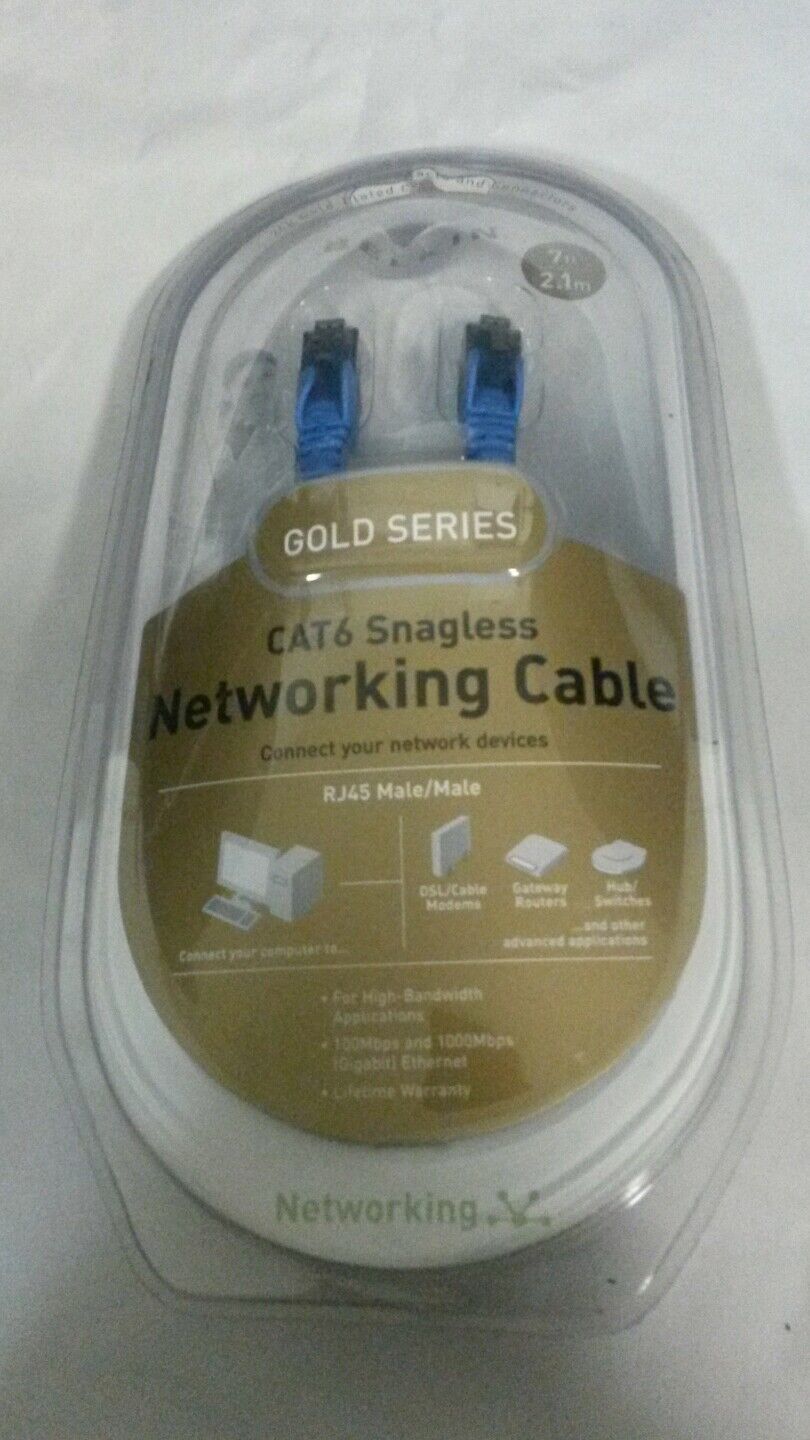 Belkin Gold Series CAT6 Snagless Networking Cable E RJ45 MALE/MALE 7ft