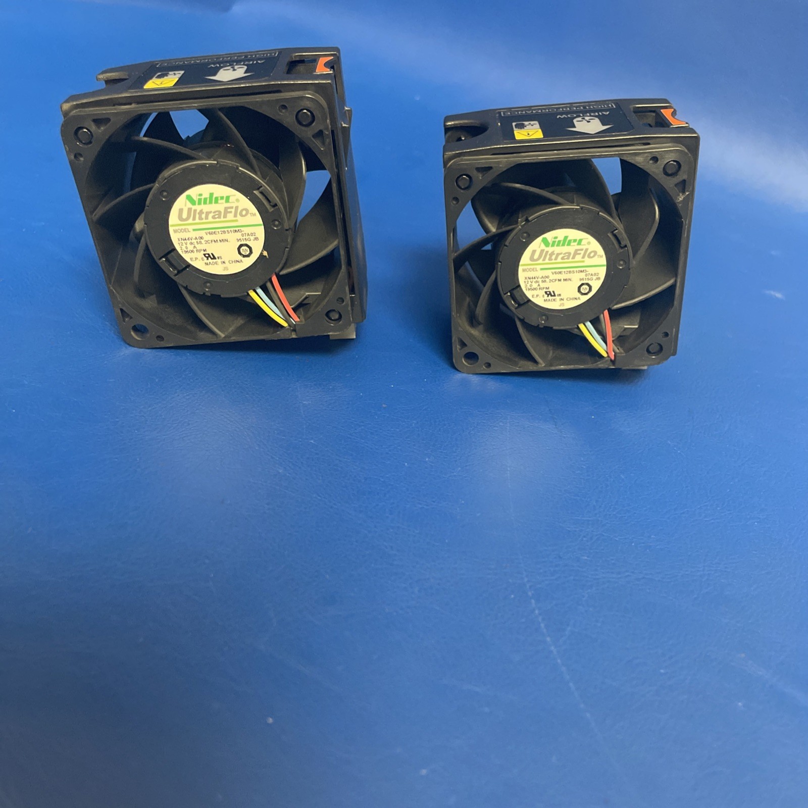 LOT OF 2X ULTRAFLO V60E12BS10M3-XN44V-A00 FANS / WORKING
