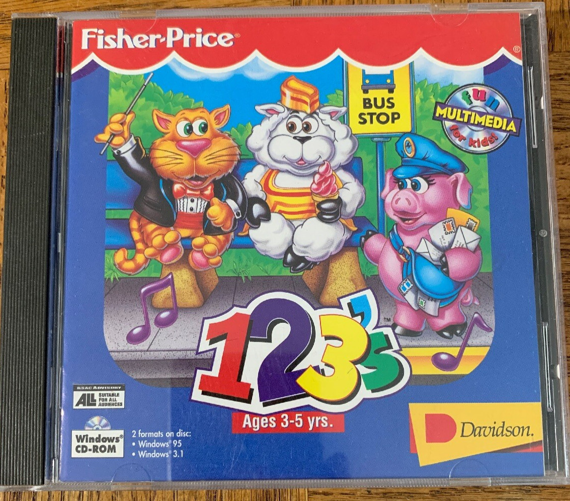 Fisher Price 123s PC CD Rom Computer Software