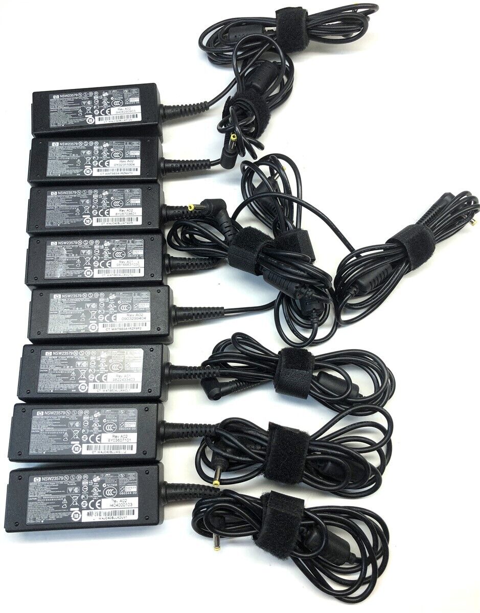 Lot of 8 Genuine HP Laptop Charger AC Power Adapter 534554-001 535630-001 30W
