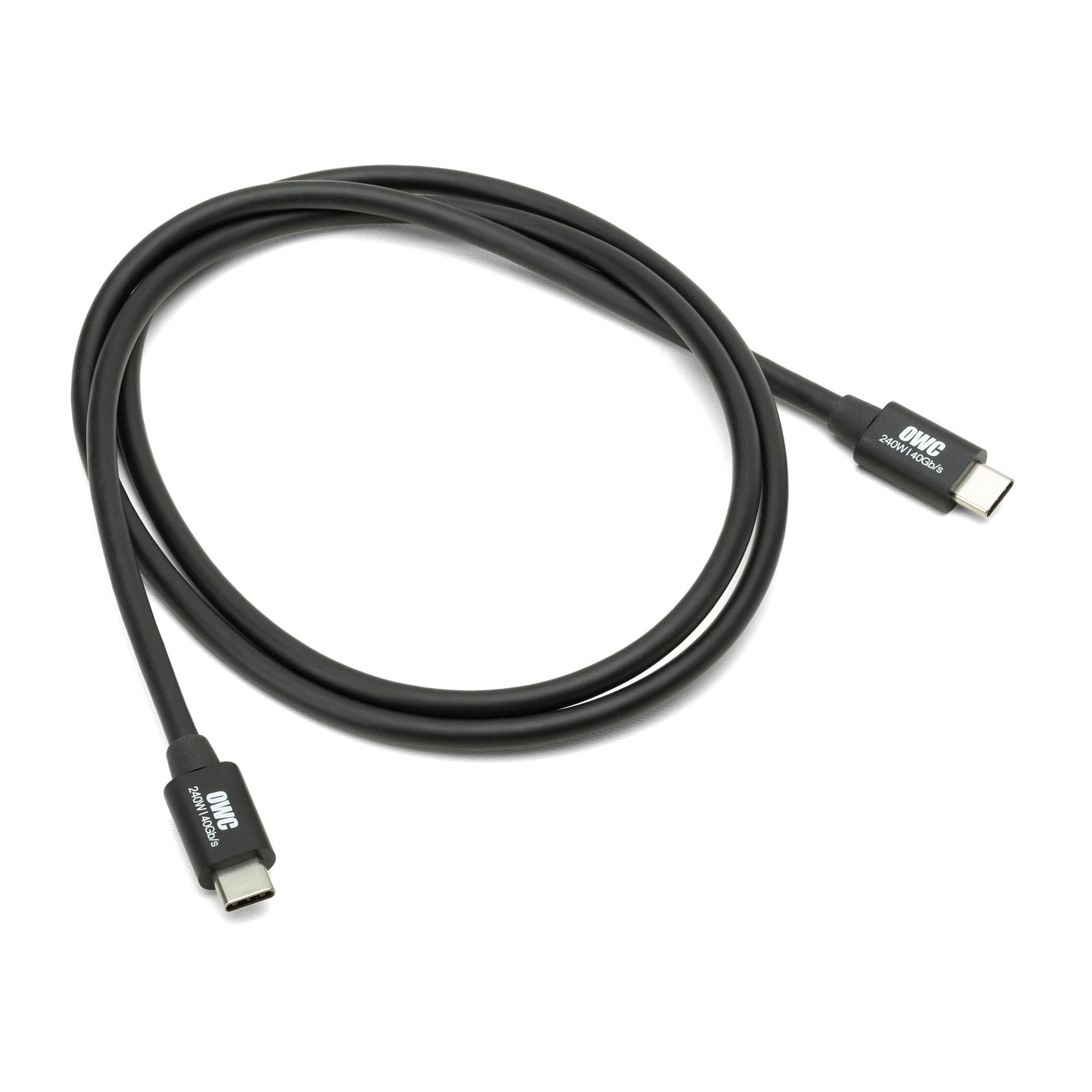 OWC Thunderbolt 4 Active USB-C Cable 40Gb/s 100W 2.0M (78in) 2.0M, Black