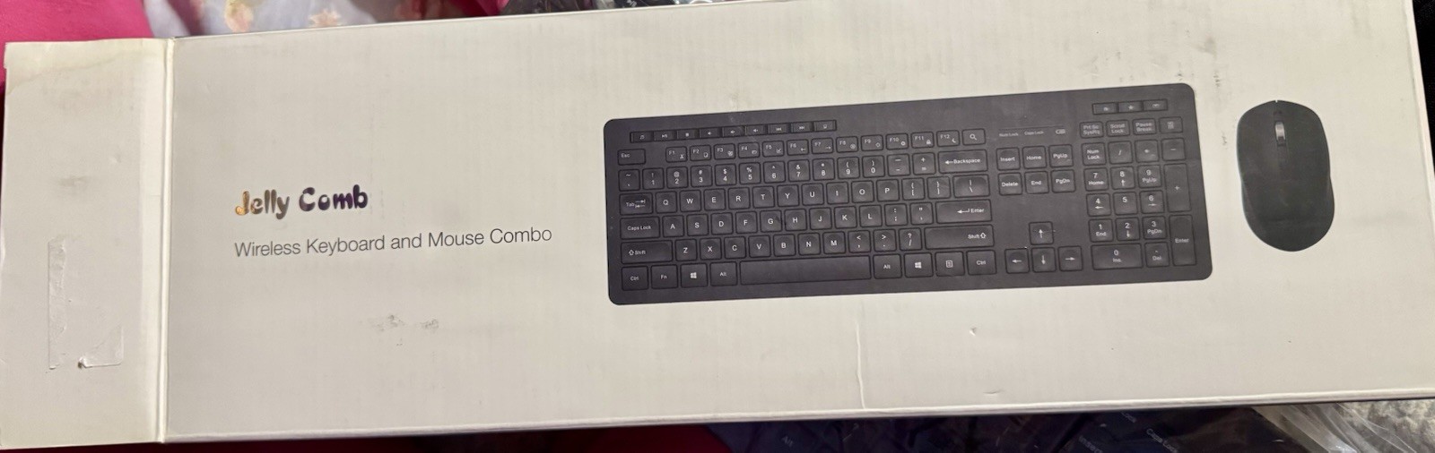 Jelly Comb Wireless Keyboard and Mouse Combo 2.4G Black