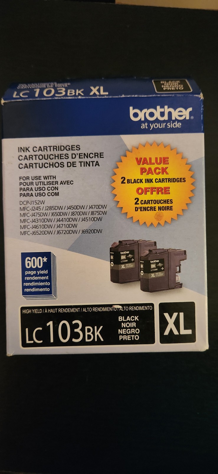Brother LC1032PKS Innobella High Yield Ink Cartridge - 2 Pieces - Black