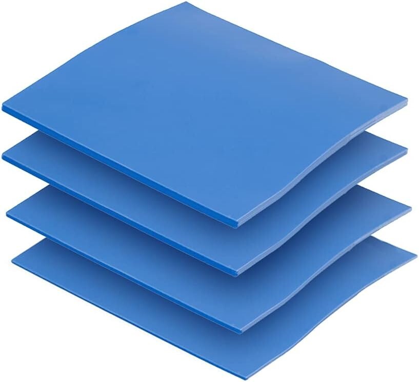 2/4 Pack Thermal Pad,100X100Mm 0.5Mm 1Mm 1.5Mm 2Mm Highly Efficient Thermal Cond