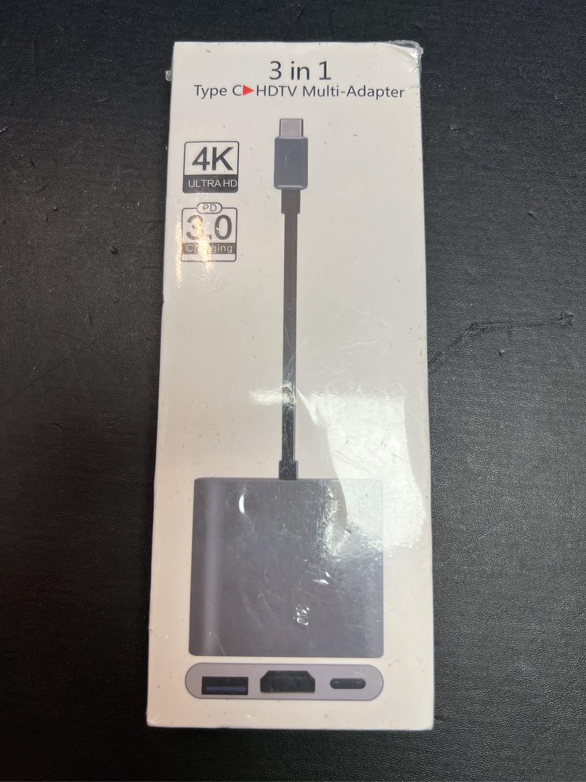 3 in 1 USB C Hub 4K HDMI Adapter USB 3.0 PD Charging for MacBook Laptop