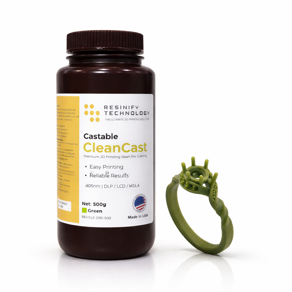 Resinify CleanCast Nano-Wax Castable 3D Resin – Jewelry & Dental