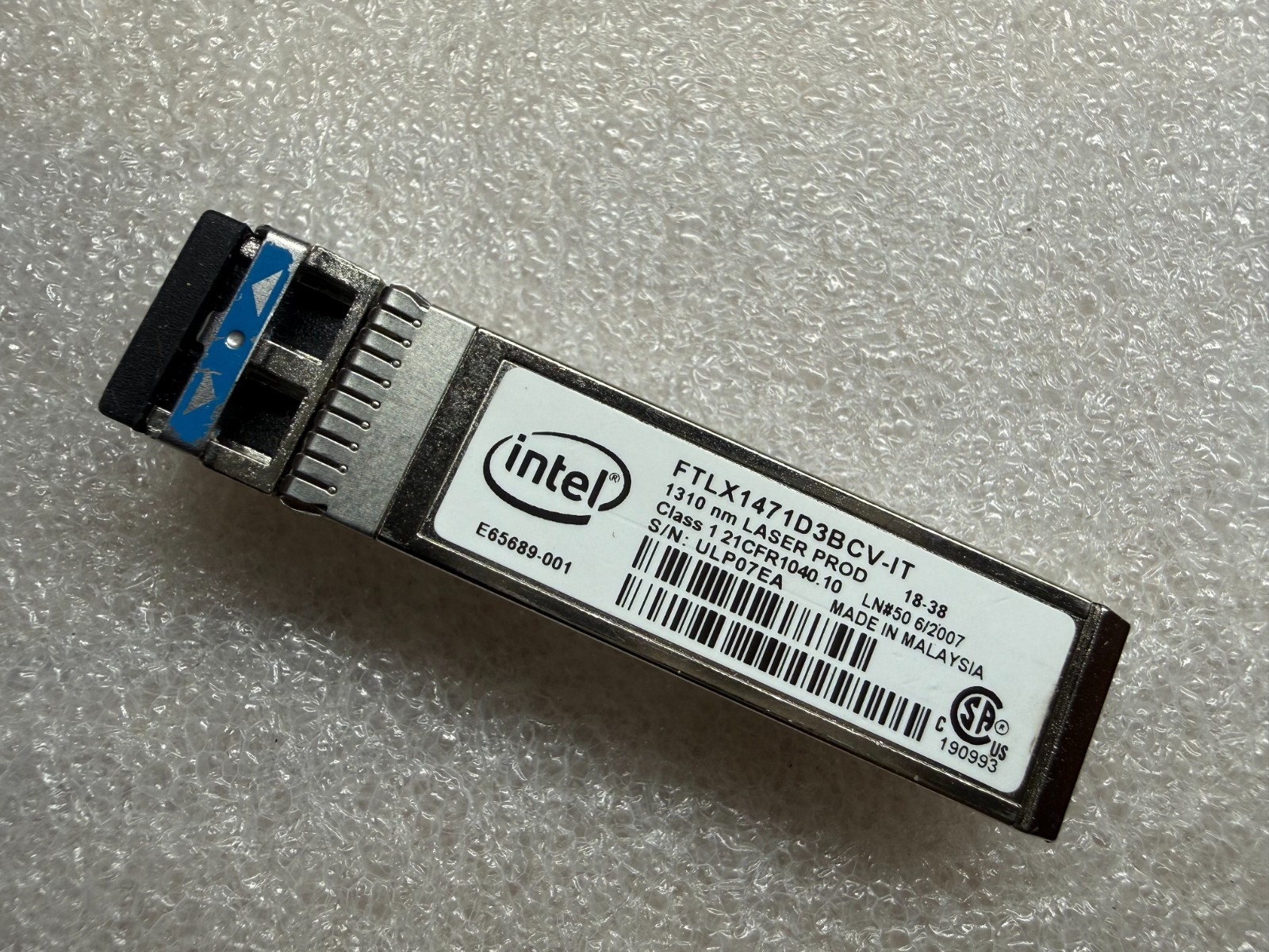 Intel FTLX1471D3BCV-IT 10G Dual-Rate SFP+ LR Transceiver Modulel 1310nm 10KM SMF