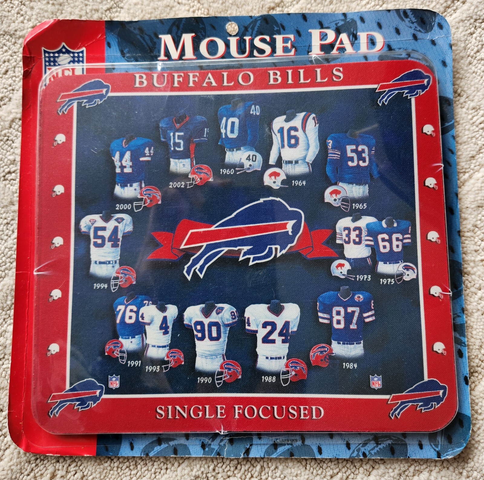 BUFFALO BILLS, NFL Vintage Mouse Pad - HOME OFFICE GIFT Football Sports Fan in P