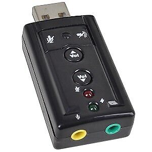 N-USB5CH 5.1 CHANNEL USB 2.0 EXTERNAL DIGITAL SOUND ADAPTER PLUG IN HEADPHONES .