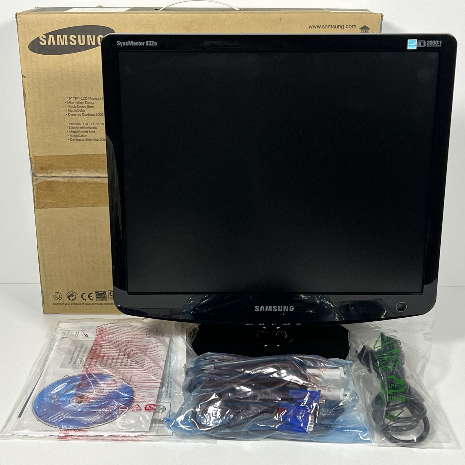 Samsung SyncMaster 932B 19” LCD Monitor 100% Complete In Box Tested Works