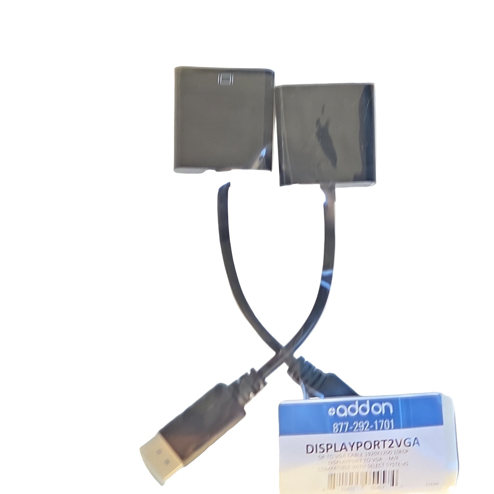 AddOn DisplayPort to VGA Adapter Converter DP++ 1.2 1920x1200 Black 2 pack