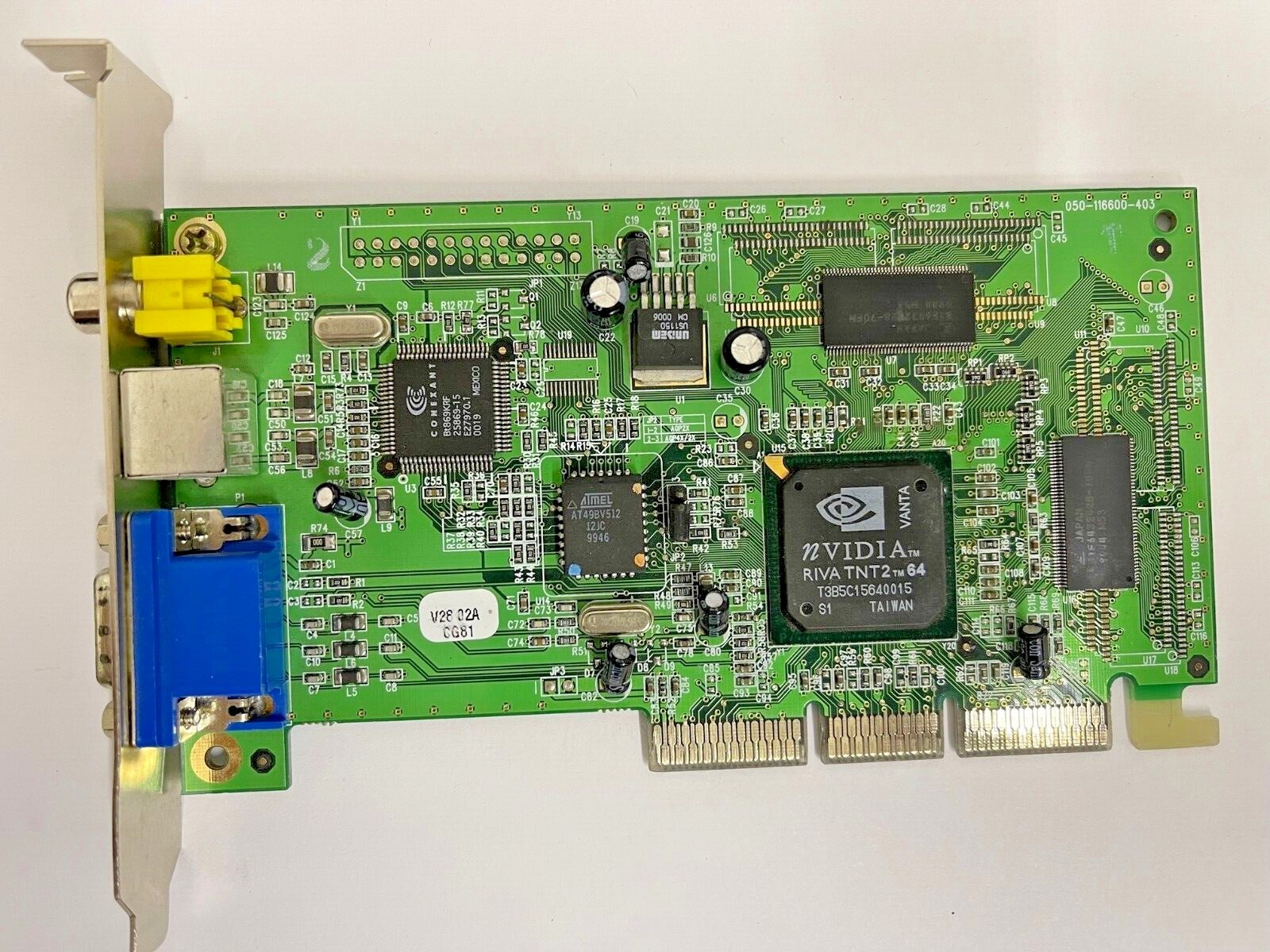 RARE VINTAGE AZTECH VANTA 16T NVIDIA RIVA TNT2 AGP VGA CARD VGA COMP SVID MXB46