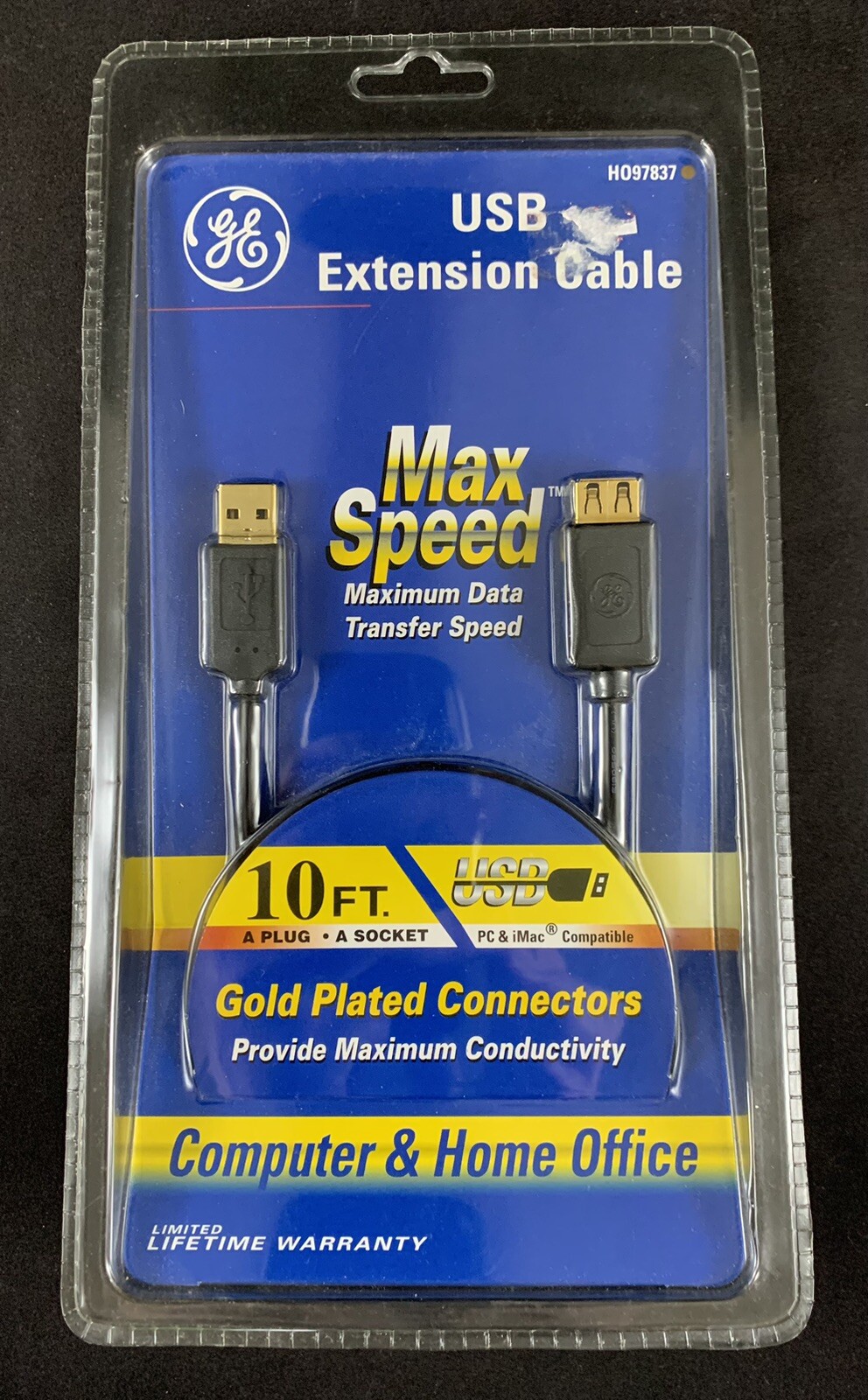 GE USB 10ft Max Speed Gold Plated Extension Cable H097837