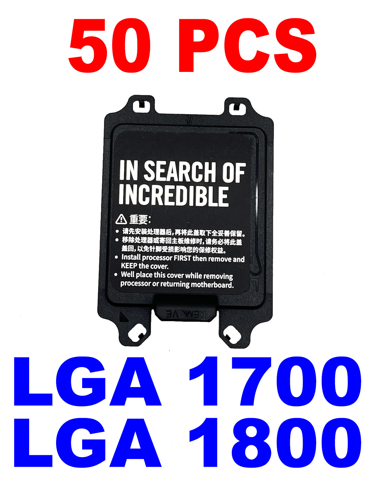 50x LGA 1700 1851 Socket V CPU Socket Protector Covers Caps for Motherboard