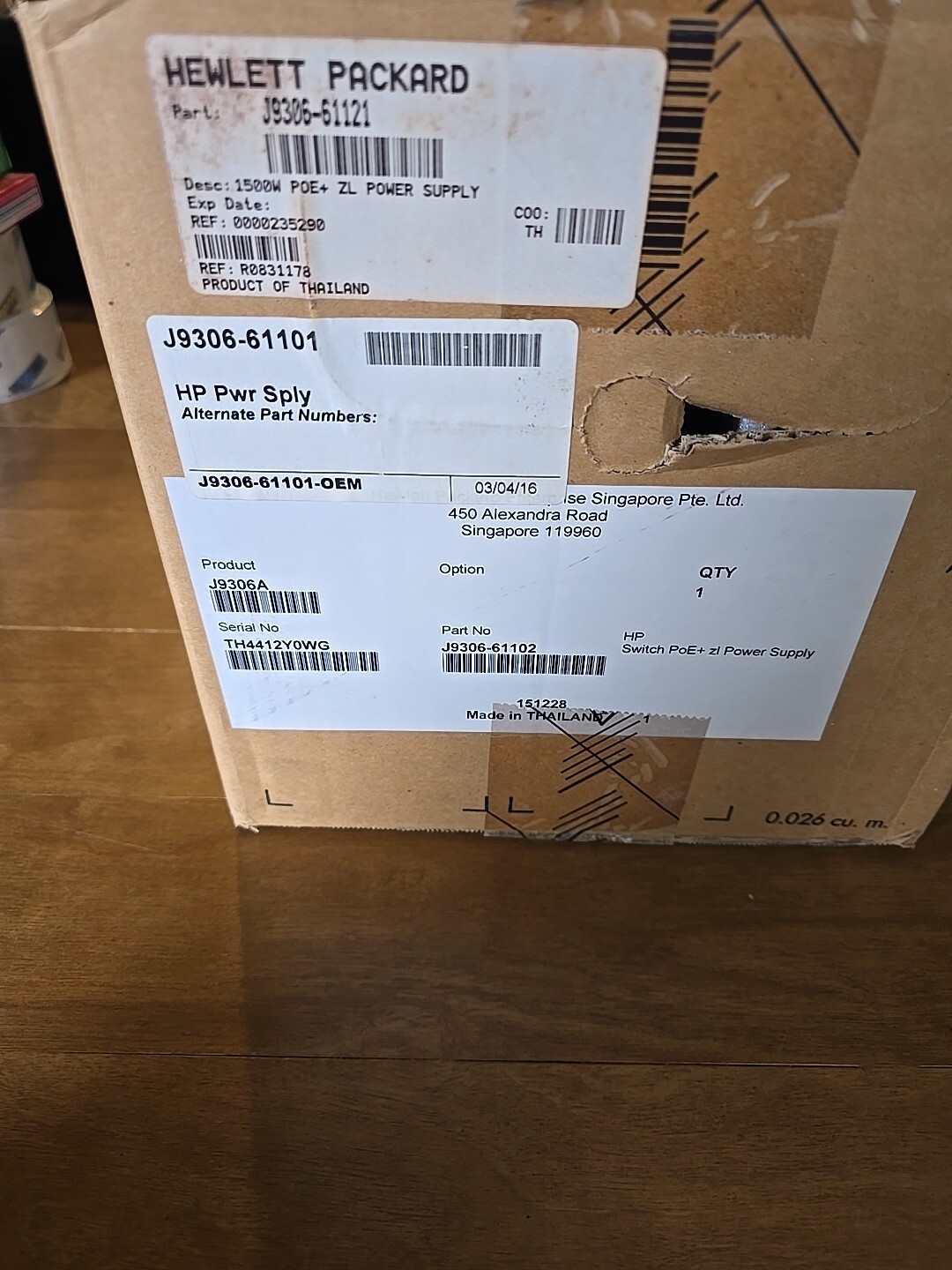 HP J9306A HP Switch PoE+ ZL 1500w Power Supply