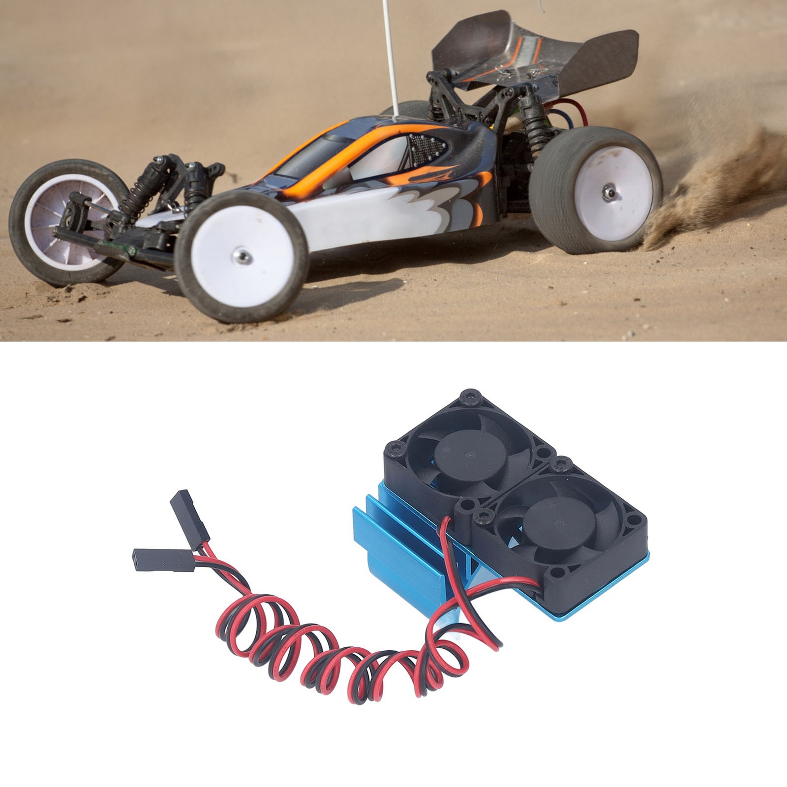 DC 5V RC Heat Sink High Velocity Fan Motor Fan Set For Slash