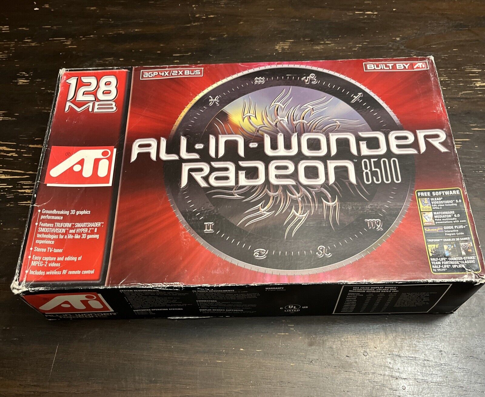 ATI Radeon All-in-Wonder 8500 Pro-128 MB AGP 4X/2X Bus New Complete