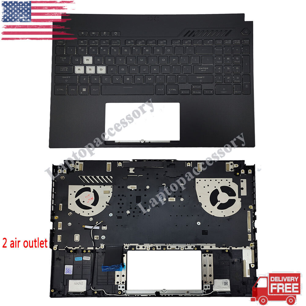 Palmrest Backlit Keyboard Dual-side Vent For ASUS TUF Gaming FA507 FX507 US