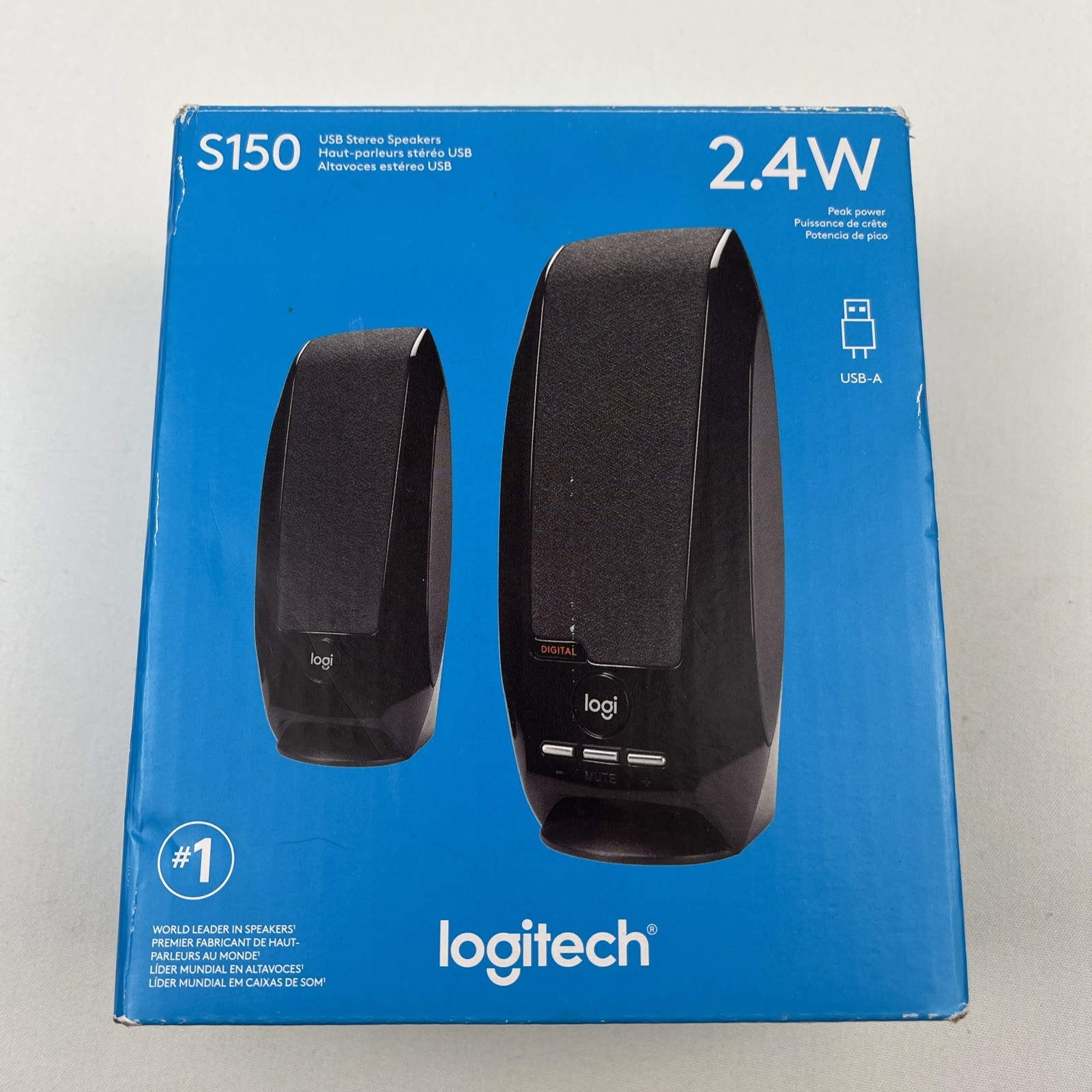 Logitech S150 USB Speakers with Digital Sound Audio 2.4W New In Open Box USB-A