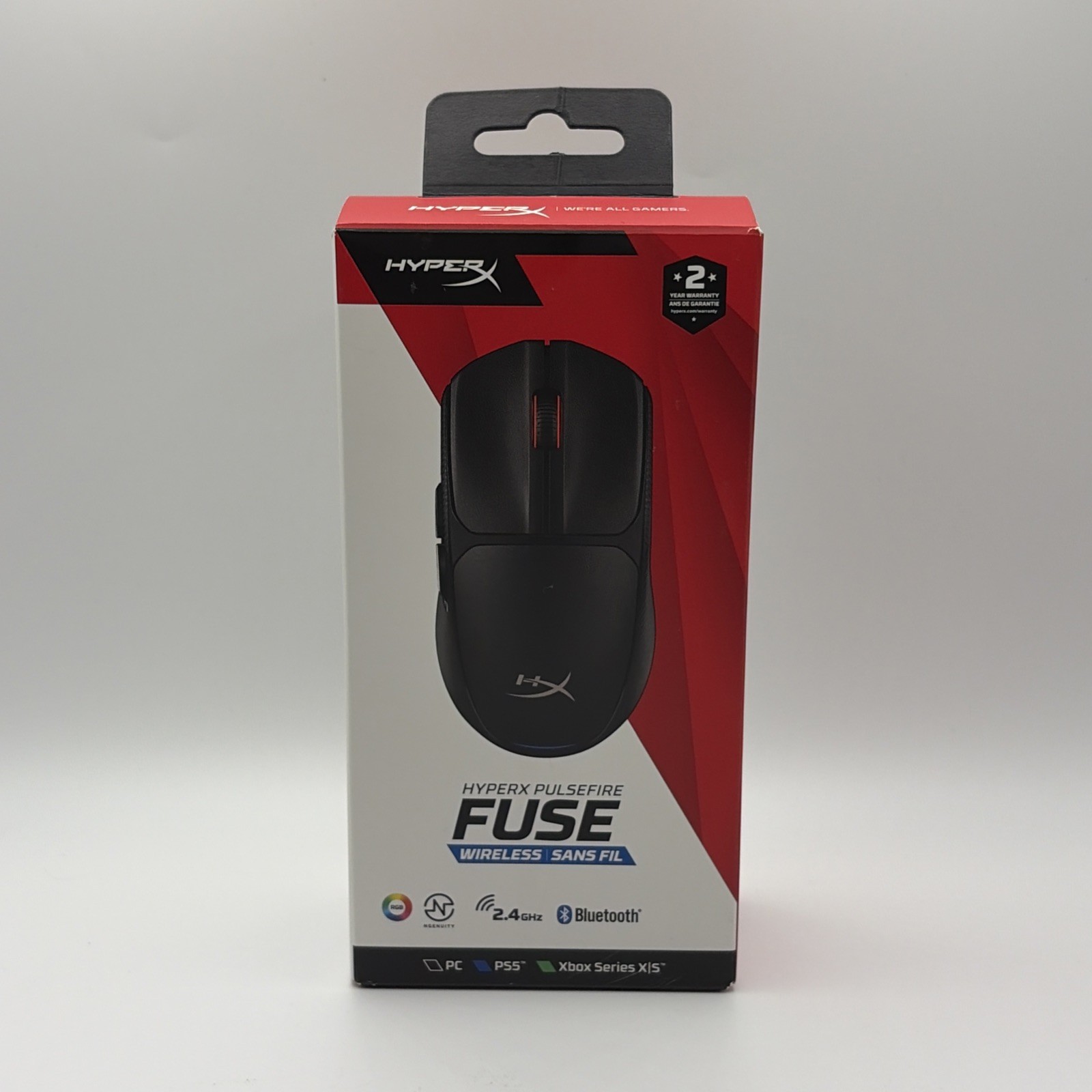 HyperX Pulsefire Fuse Lightweight Wireless Gaming Mouse Black 12K DPI RGB PS5 PC