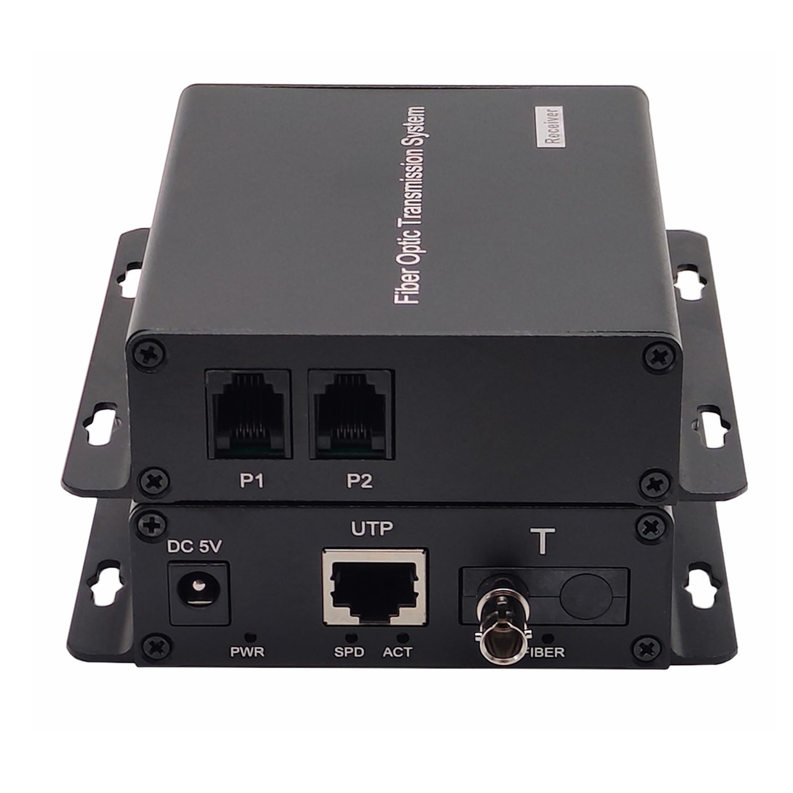 2 Port POTS Telephones and Network Extender Over Fiber Optic A Set, PCM Phone...