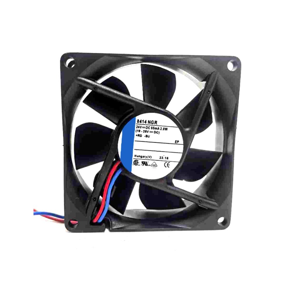 Cooling Fan For Ebmpapst 8414NGR DC24V 85mA 2.0W 8CM 2Lines New