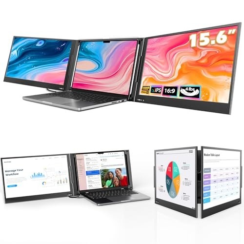 All-in-One 15.6-Inch USB-C Laptop Screen Extender - Eye Care Technology Included
