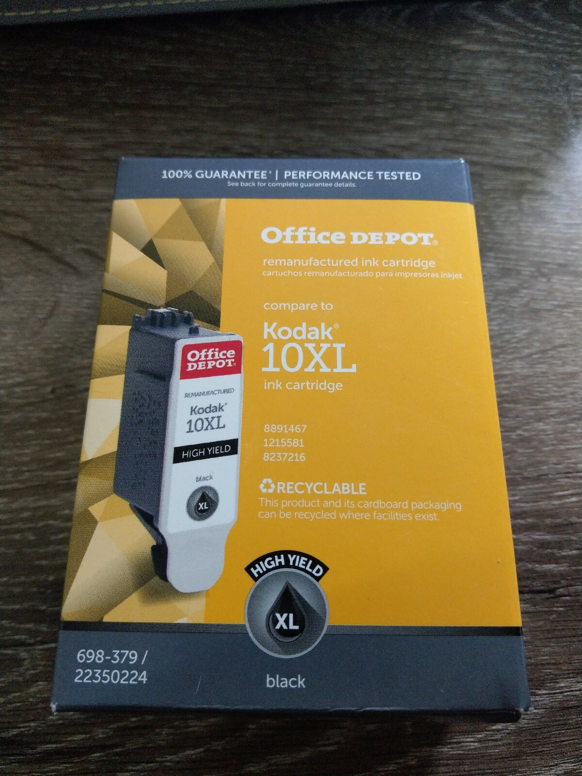 Office Depot Brand Kodak Printer Ink 10XL Black Cartridge. NEW High Yield 
