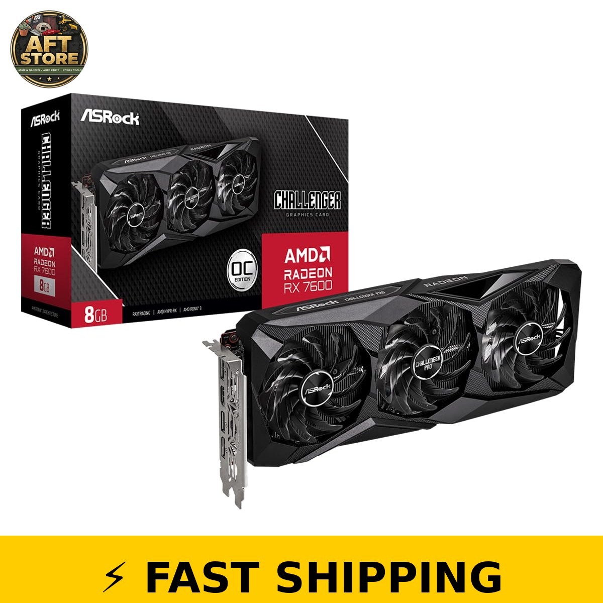 ASRock Radeon RX 7600 Challenger Pro 8GB OC Graphics Card