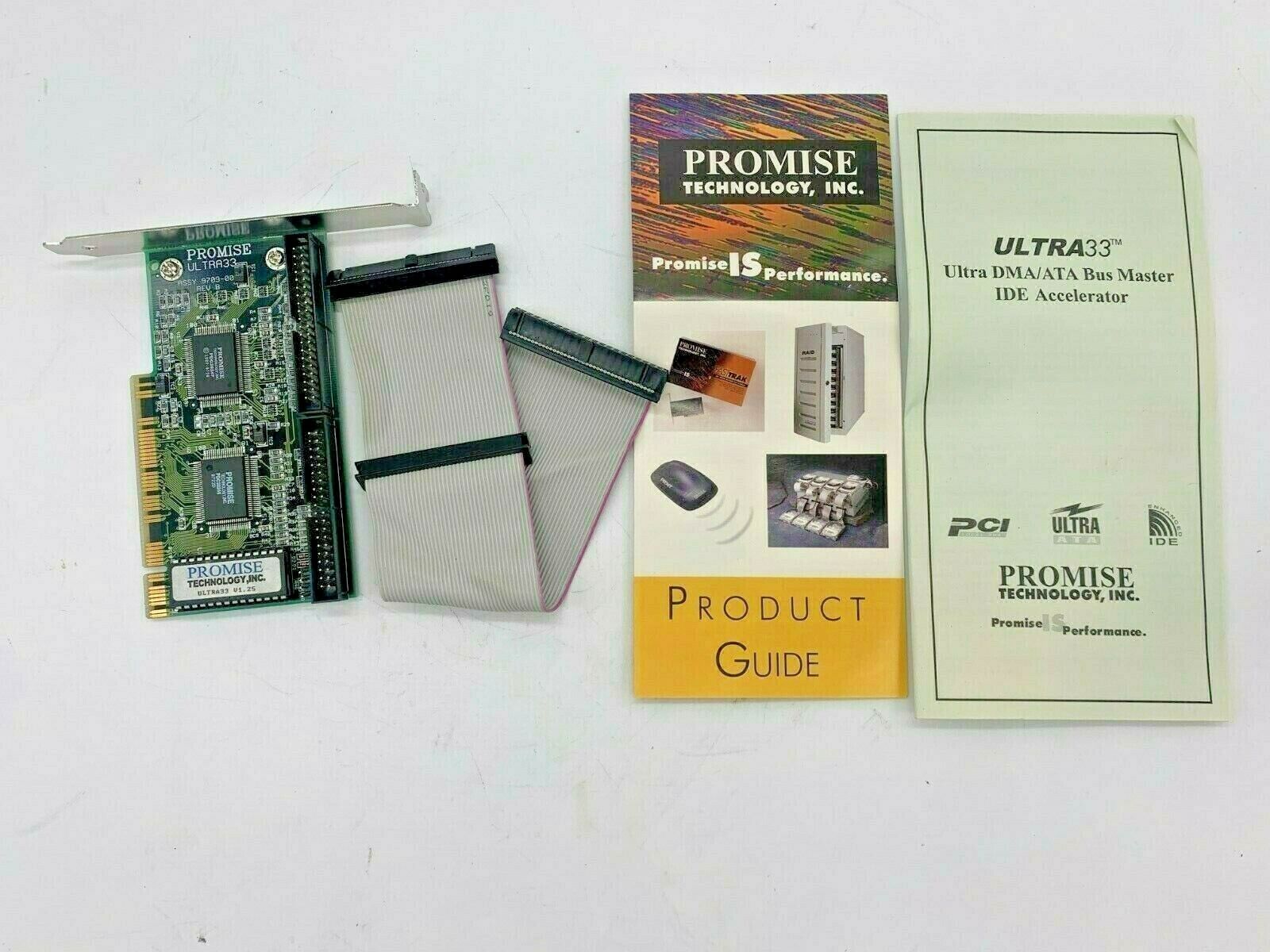  LOT OF 3 PROMISE TECHNOLOGY ULTRA33 PCI DUAL ATA 9709-00 WITH CABLES 