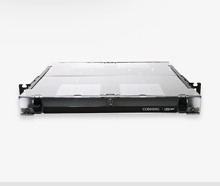 Corning LANscape 1U 19in Fiber Patch Panel, 12-Port LC, CCH-01U